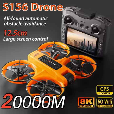 S156 Drone GPS 8K Professional HD 360° Dual Camera Screen Remote Control Brushless Motors Obstacle A