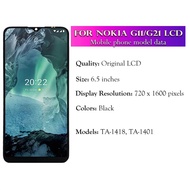YY 6.5 "ของแท้สำหรับ G11 Nokia G21ชิ้นส่วนจอสัมผัสแอลซีดีของเครื่องแปลงดิจิทัลอะไหล่สำหรับโนเกีย G21
