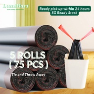 SG Ready Stock Trash Bag / Drawstring Garbage Bag / Rubbish Bag / Plastic Bag For Rubbish Bin