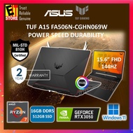 ASUS Laptop TUF A15 Gaming FA506N-CGHN069W (RYZEN 7-7445HS/16GB/512GB/RTX3050 4GB/15.6" FHD 144HZ/W1