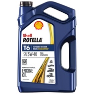 Shell Rotella T6 Full Synthetic 5W-40 Heavy Duty Diesel Engine Oil 1 Gallon 3.785 Liter HDEO CK-4