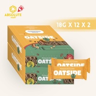 [TWIN PACK] OATSIDE Peanut Butter Wholegrain Oat Cereal Bar 2 Pack X 12 X 18G