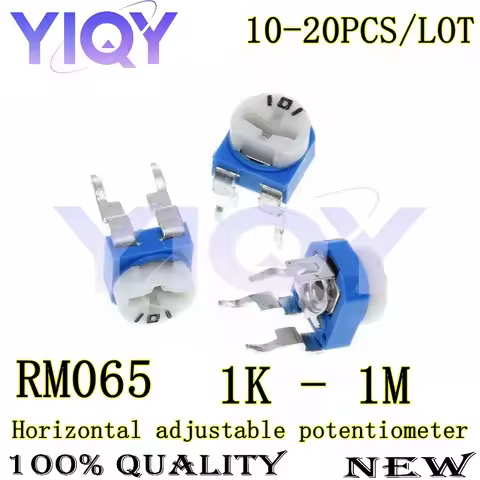 10-20PCS RM065 1K 10K 100K 2K 5K 20K 50K 200K 500K 100R 200R 500R 501 201 103 102 104 105 1M Vertica
