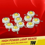 10 Pcs Chip LED 1 Watt Lampu Diode Warna Putih Terang HPL  LED 1 Watt