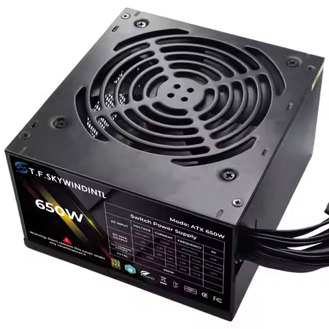 650W ATX Power Supply 80 PLUS Gold Non-Modular, 120mm Low Noise Fan, Active PFC