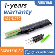 SUOZHAN 10.8V 36Wh A31N1730 3INR19/66 New Laptop Battery For Asus VivoBook 15 A560UD F560UD F560 K56