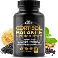 Cortisol Balance and Immune Support Supplement with , Irish Sea Moss, Black Seed, Vitamin D and Magn