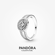 Authentic Original S925 Sterling Silver Pandora Sparkling Double Ring