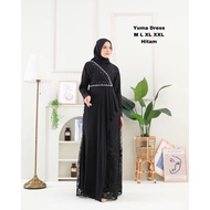 Gamis Yuma Dress Premium / Gamis Brokat Tulle Pesta Kombinasi Payet /