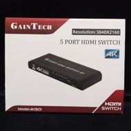 Gaintech Hdmi Switch Free Adapter & Remote Support 4k 3 ports 5 ports 8 ports