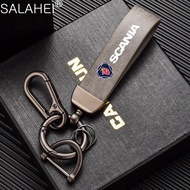 For Scania K250 K280 K310 K320 K490 SERIE G P S SerieX 93 9-3 900 9000 Leather Car Keychain Pendant 