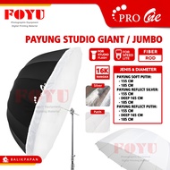 Pro One Studio Umbrella Diameter 155 Deep 165 185 cm Giant Umbrella Reflect White Silver Soft 16K Fi