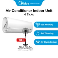 [System 1] Midea MSAS-12D + MAS-1S12D Single Split Aircon 12000 BTU 4 Ticks Installation fee not included