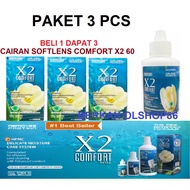 [COD]PROMO BEST SELLING AND MOST POPULAR PRODUCT SAVING PACKAGE 3 PCS SOFTLENS LIQUID X2 60 ML / X2 