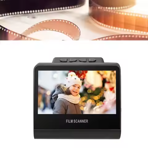 Film Scanner Digital 22MP 5in LCD Screen 16GB Memory Convert Black Negative Slides Into JPEG Photos 