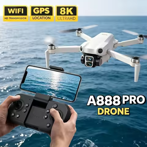 Original A888 Foldable Quadcopter 8K HD 5G WiFi FPV Screen RC Drone Brushless Motor Obstacle Avoidan