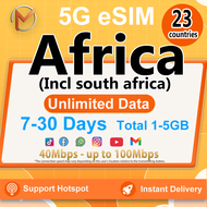 Africa 23 Countries 7-30Days | High Speed Unlimited Data | Instant Delivery | South Africa eSIM