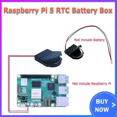 Raspberry Pi 5 RTC Battery Box for Pi5 (Battery is not Inclued)