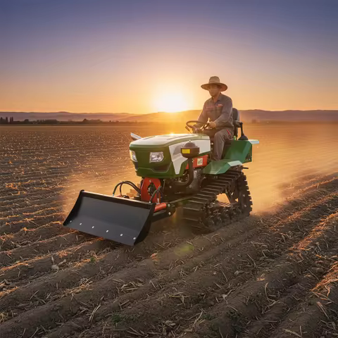 New Multifunctional Small/Mini Farm Tractor Factory Excavator Mini Loader Crawler rotary tiller With