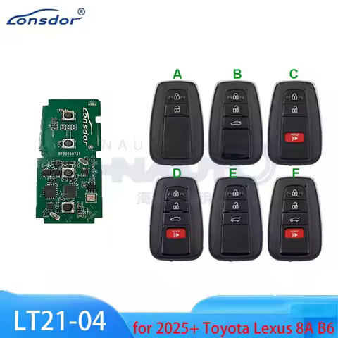 Lonsdor LT21-04 Smart Key PCB with Shell for Toyota Land Cruiser for Lexus 2025+ Car Remote Fob Boar