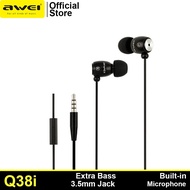 Awei Q38i In-Ear 3.5mm Jack Wired Earphone Explosive Bass High Performance Headset Earbuds Earphones High Quality