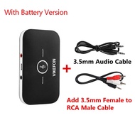 B6 Bluetooth 5.2 2-in-1 TX RX Audio Adapter 3.5mm Low Latency Wireless Transmitter for TV to Bluetoo