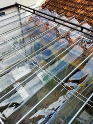 Bạt xếp/Bạt kéo trong suốt dẻo độ dày 0.4mm che mưa lấy sáng