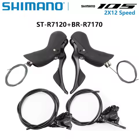 Shimano 105 R7120 R7170 2x12s Hydraulic Disc Brake Set R7120 Shifter R7170 Hydraulic Disc Brake For 