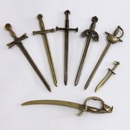 Retro Blue Metal Sword-Shaped DIY Jewelry Accessories Prince Saber Exquisite Sword lolita Sword Pain