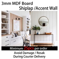 Wainscoting MDF Board shiplap 4ft x 6In x 3mm