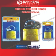 ASSURE 38/50mm Brass Pad Lock 101 Steel Key Door Grill Multi Yellow Kunci Mangga Tembaga Besi Kuning Pintu