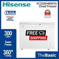 FREE SHIPPING HISENSE 8-in-1 Super Freeze 300L Chest Freezer (FC326D4BWYS , FC326)