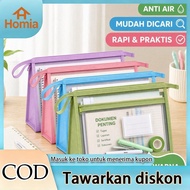 A4 Document Bag Zipper 2 Layer Mesh Nylon Transparent Waterproof File Organizer