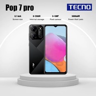 TECNO POP 7 Pro Cellphones Original 8+256GB  6.6” HD 5G Mobile Phone 5000mAh High Capacity Battery Android Gaming Phone(1 year warranty) COD