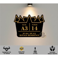 Minimalist AESTHETIC Acrylic House Number CUSTOMbebas THEMA C010