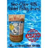 NEO-CHLOR Klorin/Chlorine 90% Tablet (50KG) [READY STOCK] [MADE IN JAPAN]