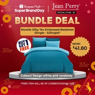 (Super Brand Day Bundle Deal 011) 1 For 1 Novelle Silky Tex Embossed Bedsheet Set