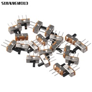 SIJIANGMOLD 20pcs Toggle Switch, 2 Position 4mm Toggle Micro Slide Switch, Mini SPDT 1P2T Vertical M