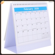 Desk Calendar Double Wire Binding Minimalist Hourly Planner Small  daiquanli