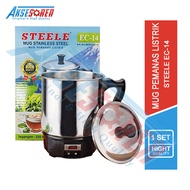 Aksesoren Mug Pemanas Listrik Steele [EC-14] / Gelas Stainless Steel / Electric Heating Cup / Cangki