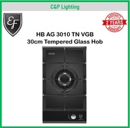 EF  30cm Tempered Glass Cooker Hob Gas Stove HB AG 3010 TN VGB