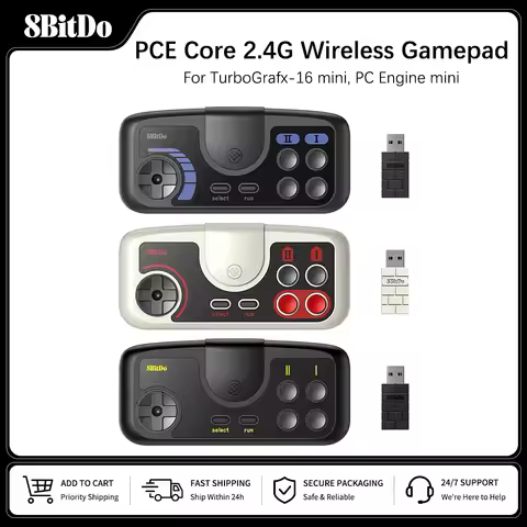 8BitDo PCE Core 2.4G Wireless Gamepad for PC Engine Mini PC Engine CoreGrafx Mini TurboGrafx-16 Mini