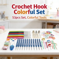 Magic Set Hook Kait Beg Crochet Kit 53pcs Jarum Handmade Colorful Tool