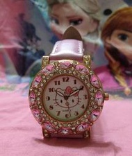 【凱蒂貓】粉色晶鑽手錶