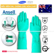 Combo Ansell Alphatec Solvex 37-176 Chemical Resistant Rubber Gloves Oil Resistant Labor Protection 