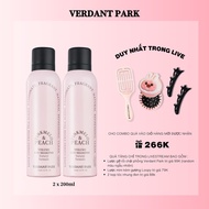 Combo xịt khô phồng tóc VERDANT PARK dầu gội khô kiềm dầu lâu bết mùi Pinkmelo Peach Bluebell Cedar 