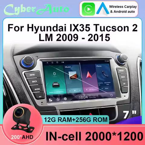 Car Radio Android 15 Player Carplay Multimedia WIFI Bluetooth for Hyundai IX35 Tucson 2 LM 2009-2015