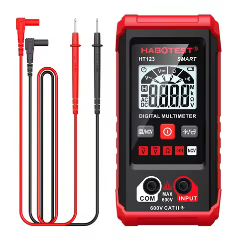 HABOTEST HT123 Digital Multimeter Professional Smart Multi Meter AC DC 600V Voltage Resistance Conti