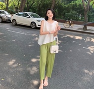 การออกแบบ Sensation Ruffled เสื้อกั๊กผู้หญิงฤดูร้อนสไตล์ใหม่ไม่สม่ําเสมอหลวมเสื้อยืดกระชับสัดส่วน Un