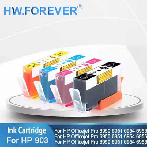 1Set 903 904 905 902 903XL Compatible Ink Cartridge For HP OfficeJet Pro 6960 6961 6964 6970 6950 Pr